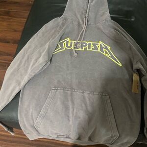 Lands Seven Men’s Pullover Hoodie Sweatshirt Grey Size medium 100% Cotton